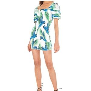 FARM Rio Araras Parrot Mini Dress